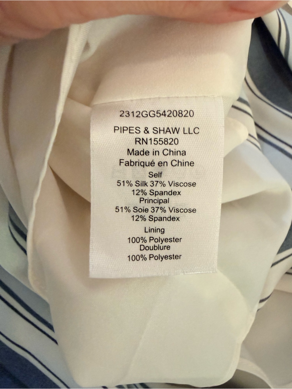 Veronica Beard Kadie Striped Silk Dress Blue Size 6 - Picture 9 of 11